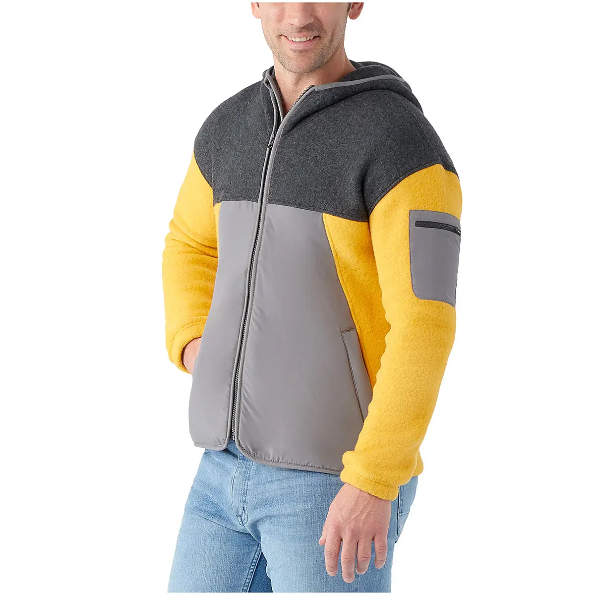 【OUTLET】 メンズ ハドソントレイル フリースジャケット (チャコール/ハニーゴールド S) チャコール/ハニーゴールド S