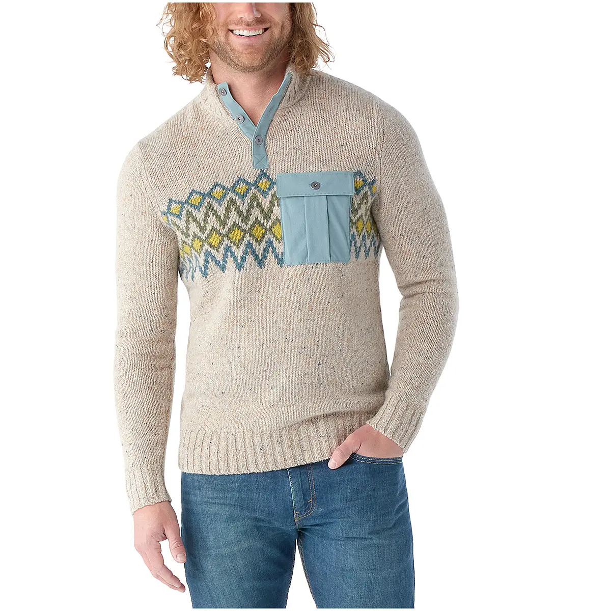 【OUTLET】 メンズ ヘビーヘンリーセーター (オートヘザー M) オートヘザー M