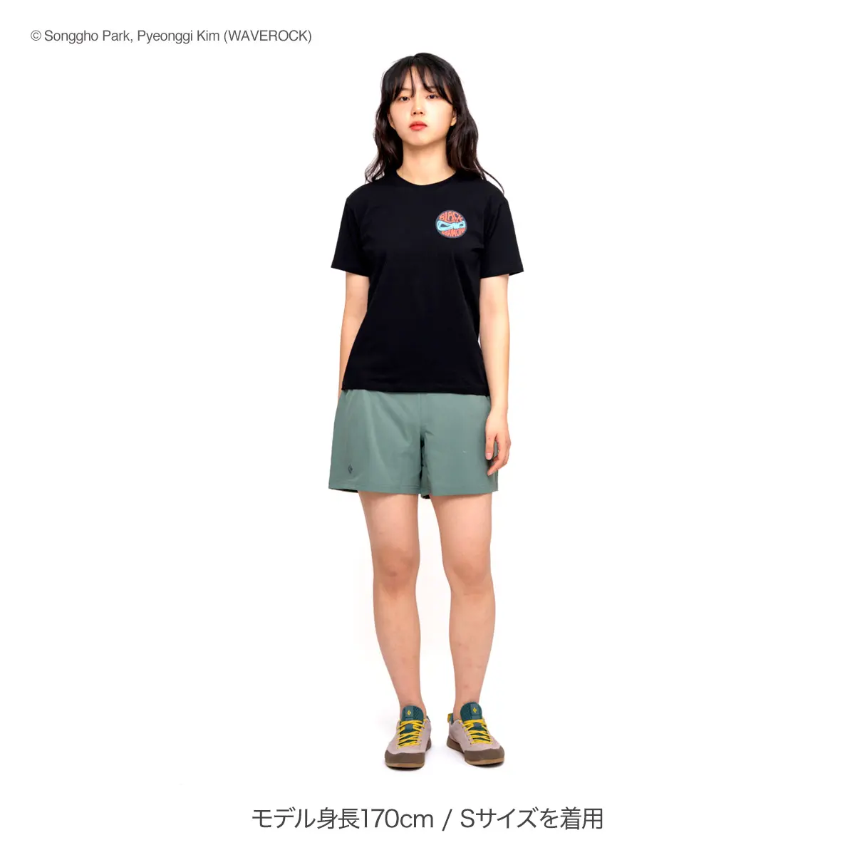 ウィメンズ ロープバッジティー ブラック M