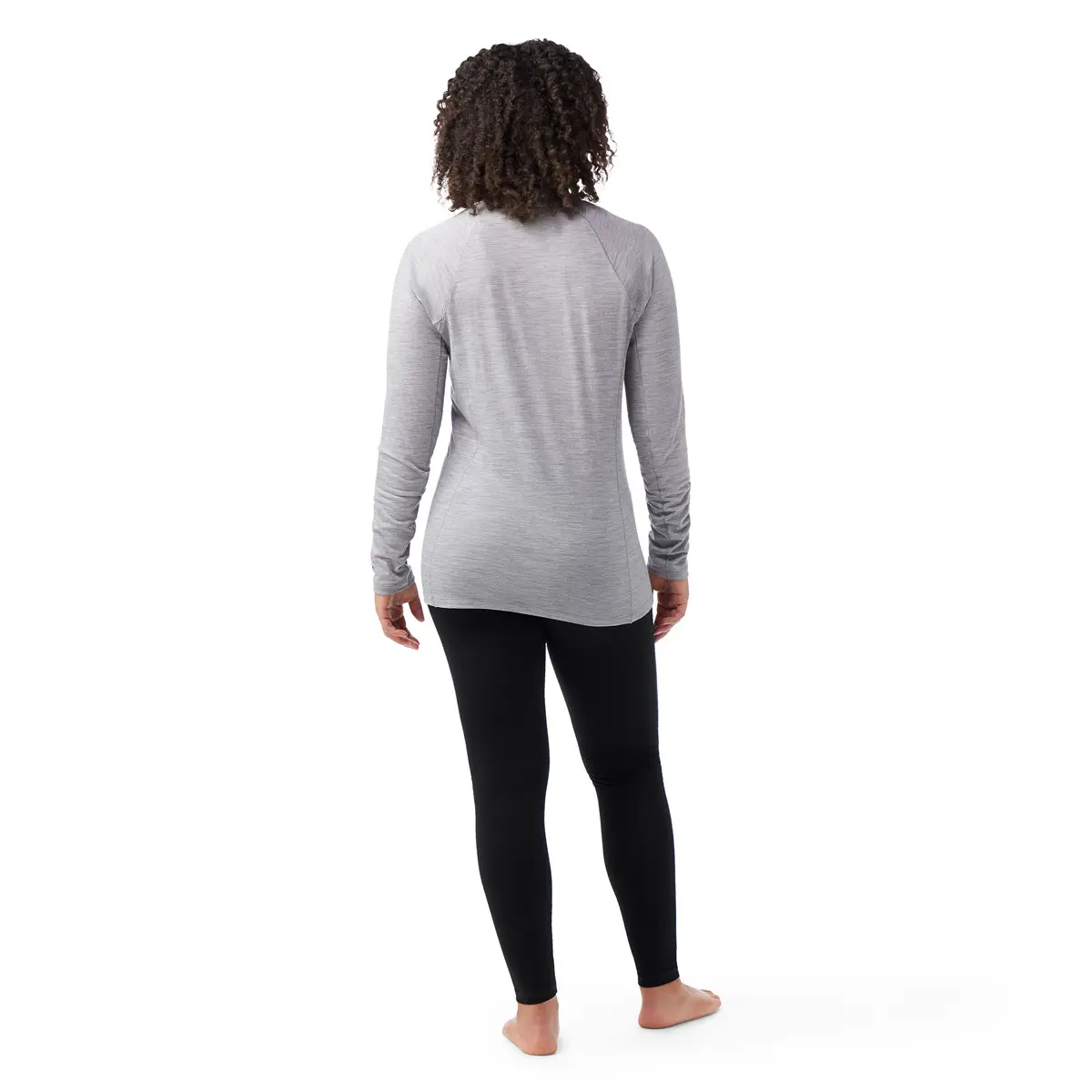 【OUTLET】 ウィメンズ クラシックオールシーズンメリノ ベースレイヤー1/4ジップ ライトグレーヘザー M