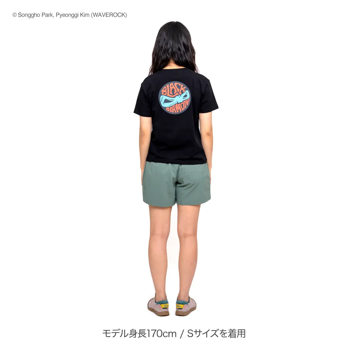 ウィメンズ ロープバッジティー ブラック M
