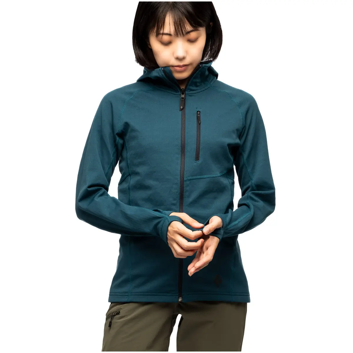 ウィメンズ コエフィシエントフリースフーディー ブラック S