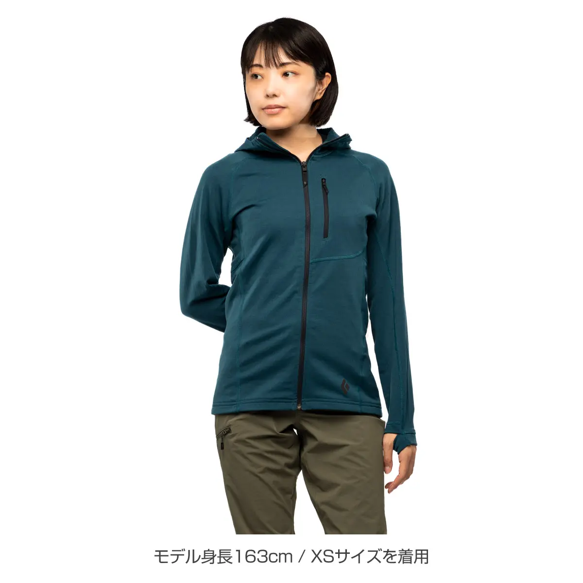 ウィメンズ コエフィシエントフリースフーディー ブラック S