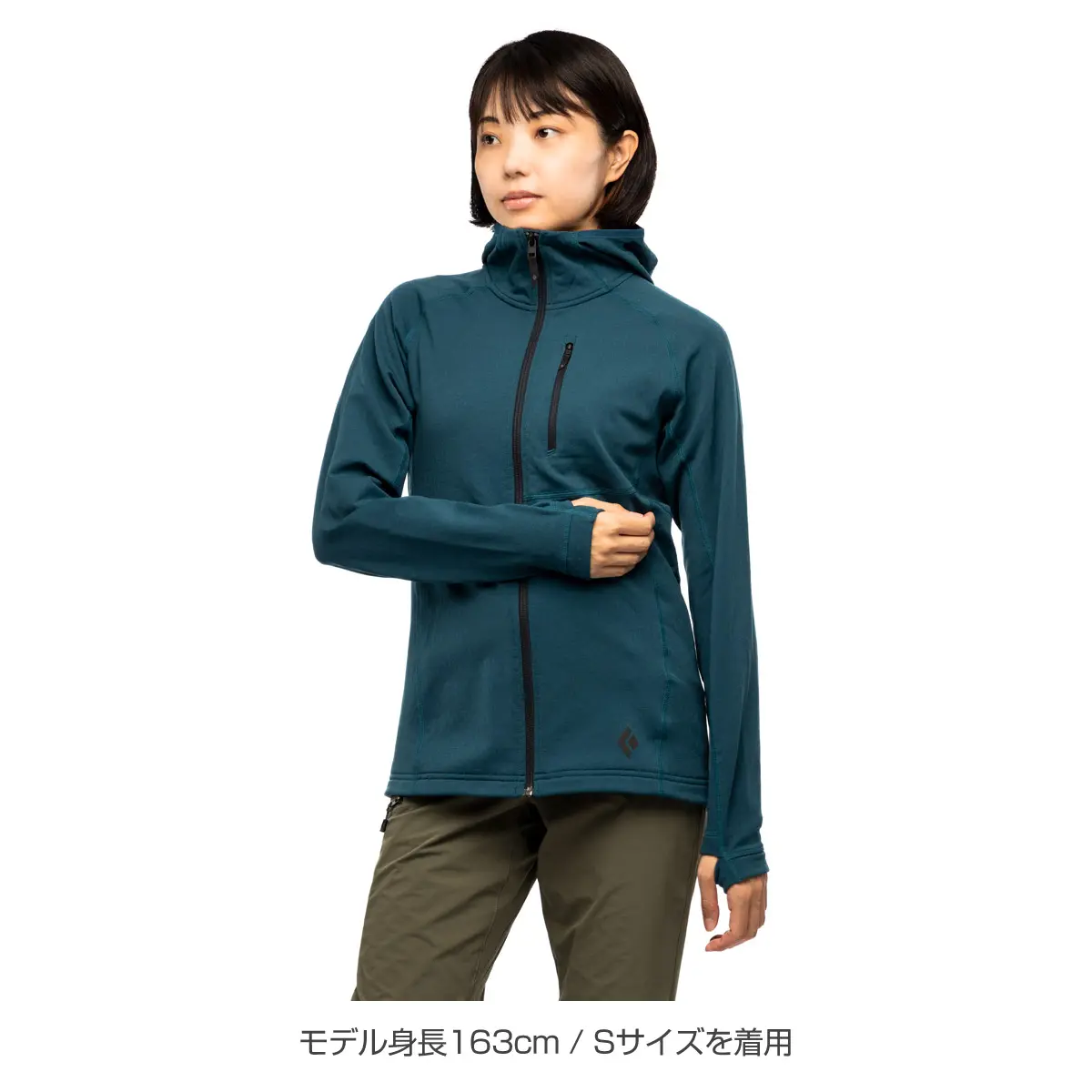 ウィメンズ コエフィシエントフリースフーディー ブラック S