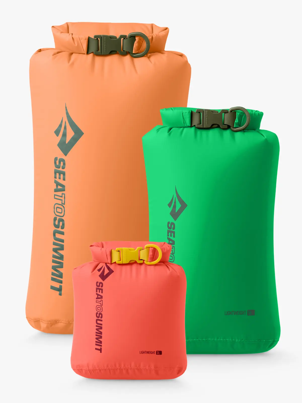 ライトウェイトドライバッグセット リミテッドエディション (3L、5L、8L) エンバーグロー/ポイズングリーン/タンジェリン 3、5、8リットル