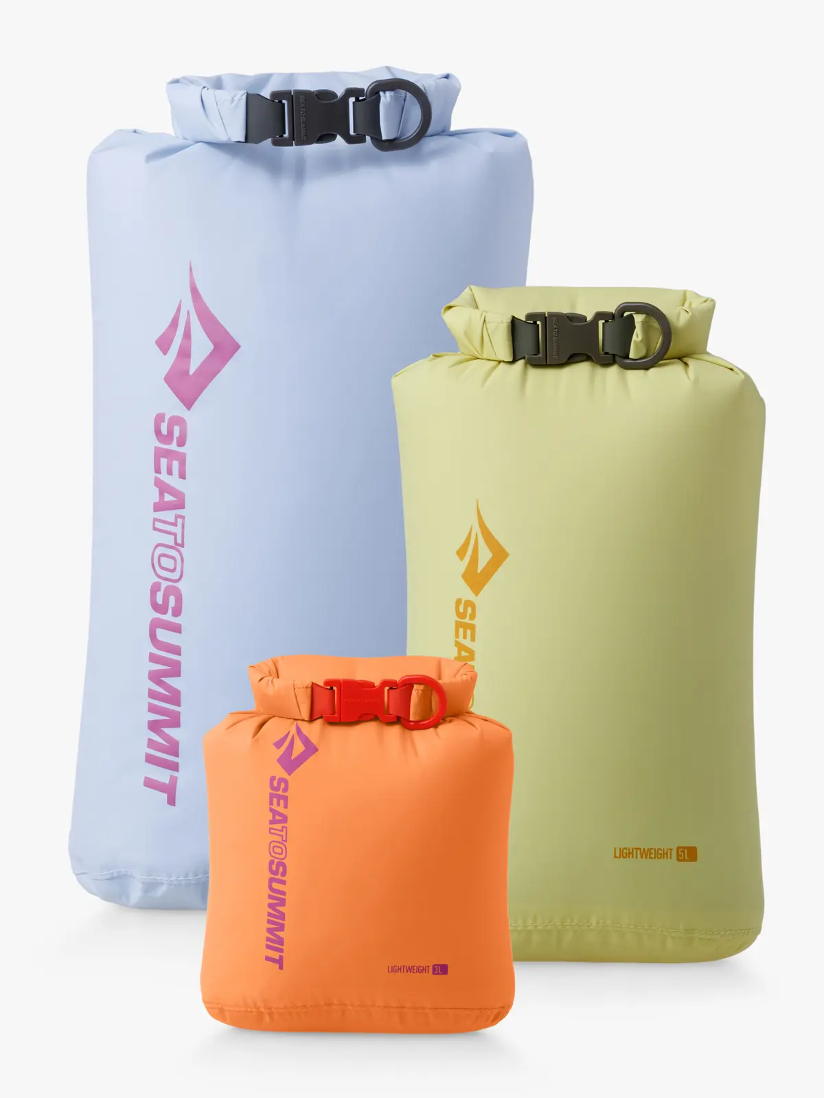 ライトウェイトドライバッグセット リミテッドエディション (3L、5L、8L) タンジェリン/セロリグリーン/スカイウェイ 3、5、8リットル