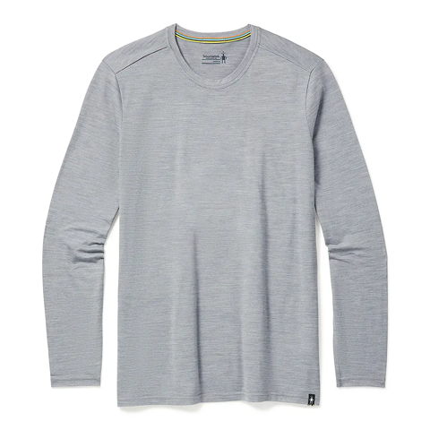【OUTLET】 メンズ メリノスポーツ150ロングスリーブティー (ライトグレーヘザー S)